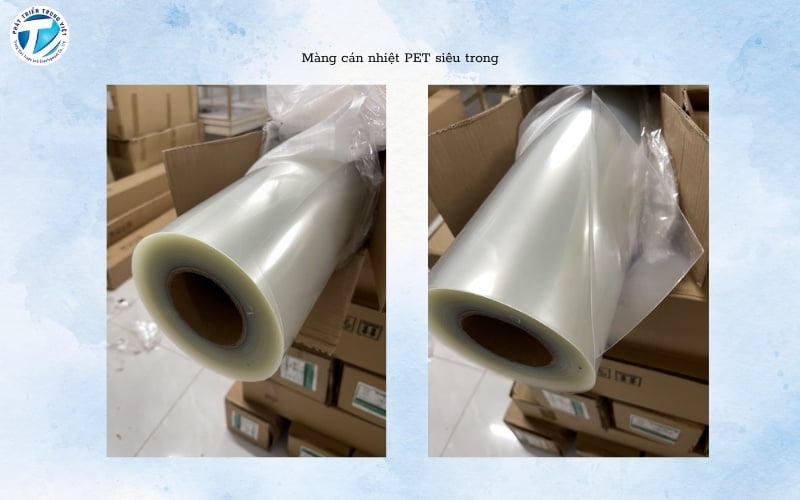Mẫu vật tư màng nhiệt PET siêu trong